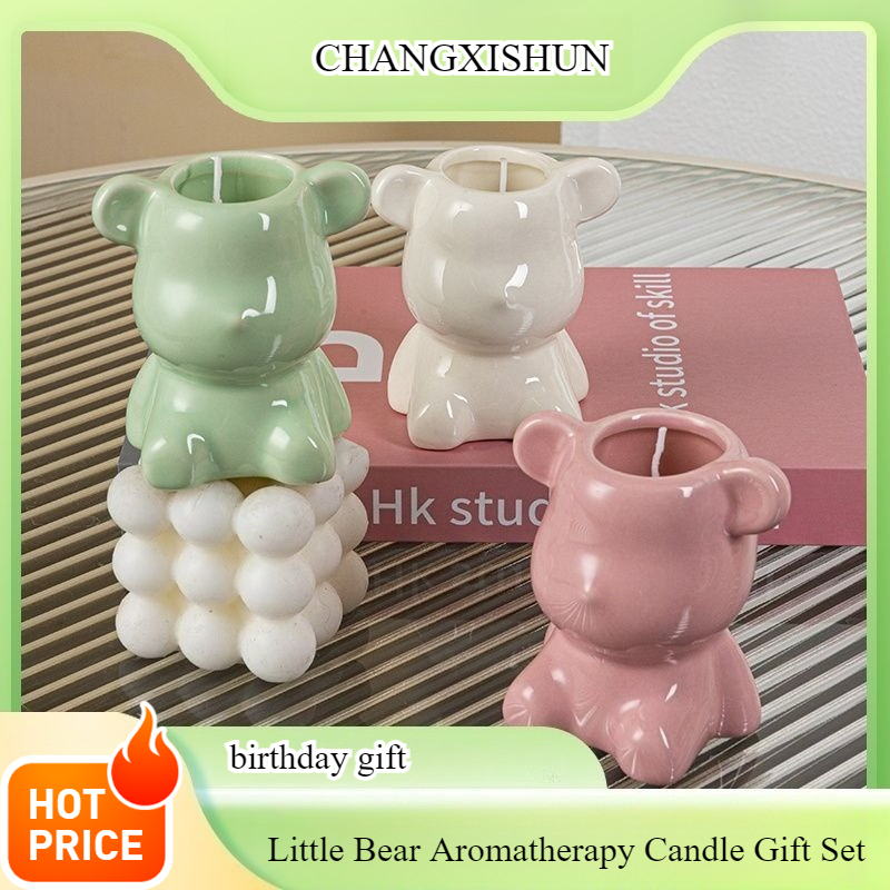 Home Fragrance Best - Set Lilin Aroma Terapi Bentuk Beruang