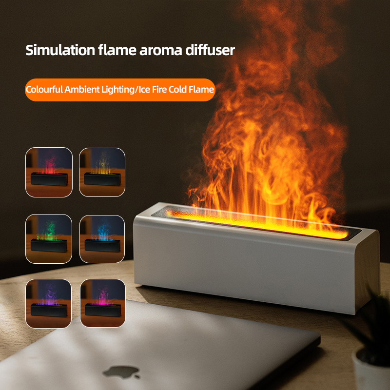 Home Fragrance Plug In - Penyebar Api Simulasi Warna-warni USB Plug-in